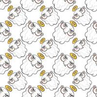 GOD, seamless pattern on white background. vector