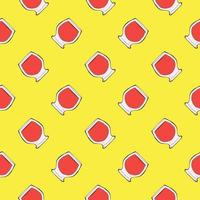 Little cups ,seamless pattern on yellow background. vector