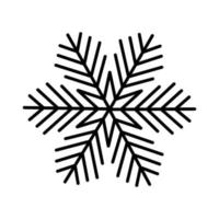 Snowflake icon. Editable vector pictogram isolated on white background. Trendy contour symbols for mobile apps and website design. Premium icon pack in trendy line style.