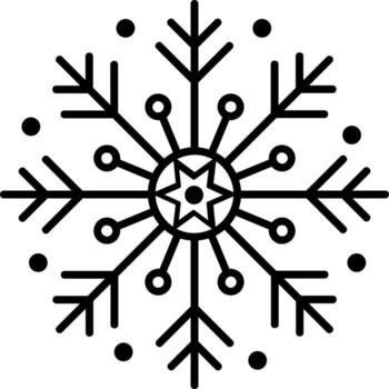 icono de copo de nieve. pictograma vectorial editable aislado sobre fondo blanco. símbolos de contorno de moda para aplicaciones móviles y diseño de sitios web. paquete de iconos premium en estilo de línea de moda. vector