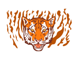 tiger had facing front with stripes png