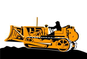 Bulldozer mechanischer Baggertraktor png