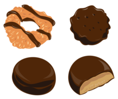 biscoitos de escoteira chocolate png