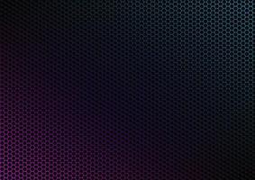 Dark hexagon abstract technology background with blue and pink colored under hexagon. Hive wallpaper or texture vector. vector