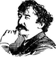 James Whistler, vintage illustration vector