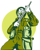 Soldier with rifle png