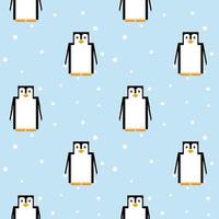 Seamless pattern of penguins vector