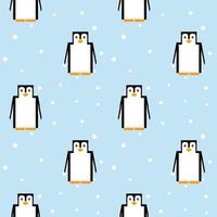 Seamless pattern of penguins vector