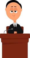 Lawyer, illustration, vector on white background