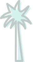 Tall palm tree, illustration, vector, on a white background. vector