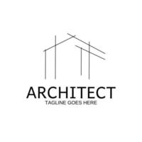 logotipo de diseño de edificio de arquitecto vector