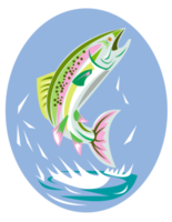 trout fish jumping png