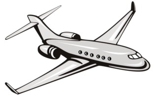 kommersiell jet plan trafikflygplan flygande png