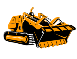 trator escavadeira mecânica bulldozer png