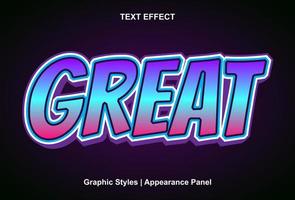 great text effects with graphic styles and can be edited. vector