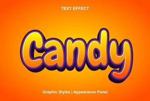 candy text effect with graphic style and editable. vector