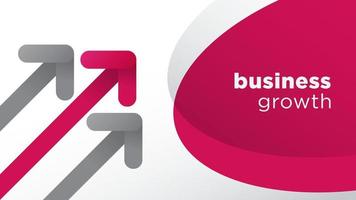 business growth with red arrow pointing up. red banner design vector