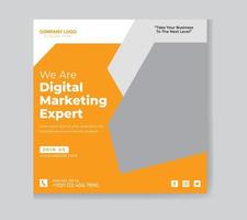 agencia de marketing digital y plantilla de publicación en redes sociales vector