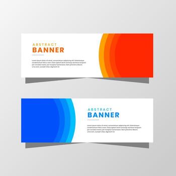 Vector Graphic of Abstract Banner Design. with modern Orange and Blue color scheme. Perfect for you use