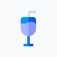 icono de vaso de jugo. icono de comida y equipo. perfecto para la presentación de aplicaciones móviles de sitios web y cualquier otro proyecto. icono de diseño de estilo plano vector