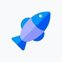 icono de pescado. icono de comida y equipo. perfecto para la presentación de aplicaciones móviles de sitios web y cualquier otro proyecto. icono de diseño de estilo plano vector