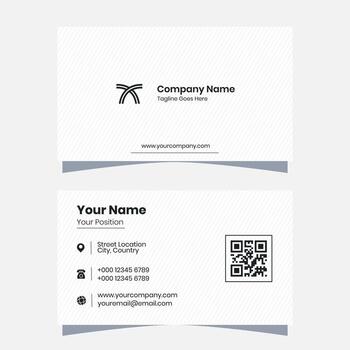 Vector Graphics of a Business Card Design, with a Minimalist White Color Scheme. Suitable for you to use