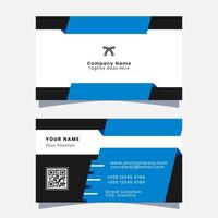 Vector Graphic of Business Card with Modern blue, Black, and White Color Scheme, Perfect to use for you