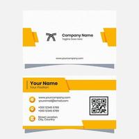 Vector Graphic of Business Card with Modern Yellow, and White Color Scheme, Perfect to use for you