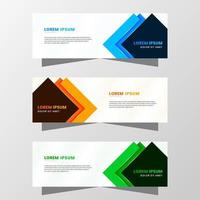 Vector Graphic of Abstract Banner Design. with modern Blue, Orange and Green color scheme. Suitable for banner sale, presentation, promotion, flyer, poster and brochure.