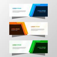 Vector Graphic of Abstract Banner Design. with modern Blue, Orange and Green color scheme. Suitable for banner sale, presentation, promotion, flyer, poster and brochure.