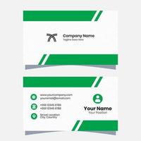 Vector Graphic of Business Card with Modern Green, and White Color Scheme, Perfect to use for you