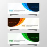 Vector Graphic of Abstract Banner Design. with modern Blue, Orange and Green color scheme. Suitable for banner sale, presentation, promotion, flyer, poster and brochure.