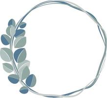 A circular frame of tree branches used for decoration 3 vector