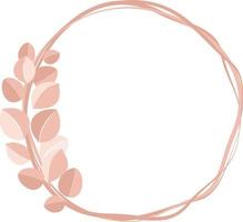 A circular frame of tree branches used for decoration vector