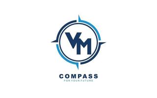 VM logo NAVIGATION for branding company. COMPASS template vector illustration for your brand.