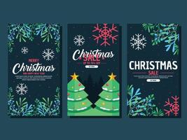 flat christmas vertical banner background illustration vector