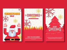 flat christmas vertical banner background illustration vector