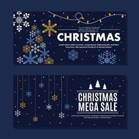 flat christmas sale landscape background vector