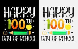 100th days of school, hundred days t shirt design, 100th days celebration t shirt vector