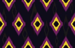 tela ikat de patrones sin fisuras estilo de bordado tradicional étnico geométrico. diseño para fondo, alfombra, estera, sarong, ropa, ilustración vectorial. vector