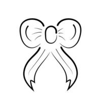 Vector hand drawn bow in doodle style