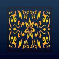 Decorative Abstract Geometric Background Gold Arabic Ornament Die Cut Pattern vector