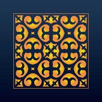 Decorative Abstract Geometric Background Gold Arabic Ornament Die Cut Pattern vector