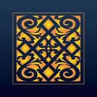 Decorative Abstract Geometric Background Gold Arabic Ornament Die Cut Pattern vector