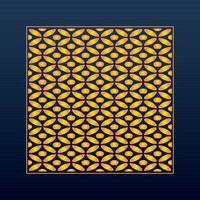 Decorative Abstract Geometric Background Gold Arabic Ornament Die Cut Pattern vector