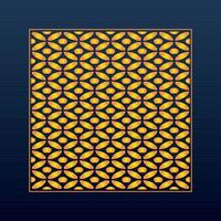 Decorative Abstract Geometric Background Gold Arabic Ornament Die Cut Pattern vector