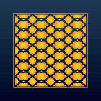 Decorative Abstract Geometric Background Gold Arabic Ornament Die Cut Pattern vector