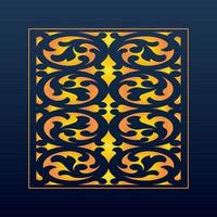 Decorative Abstract Geometric Background Gold Arabic Ornament Die Cut Pattern vector