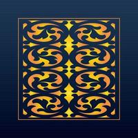 Decorative Abstract Geometric Background Gold Arabic Ornament Die Cut Pattern vector