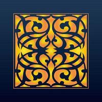 Decorative Abstract Geometric Background Gold Arabic Ornament Die Cut Pattern vector